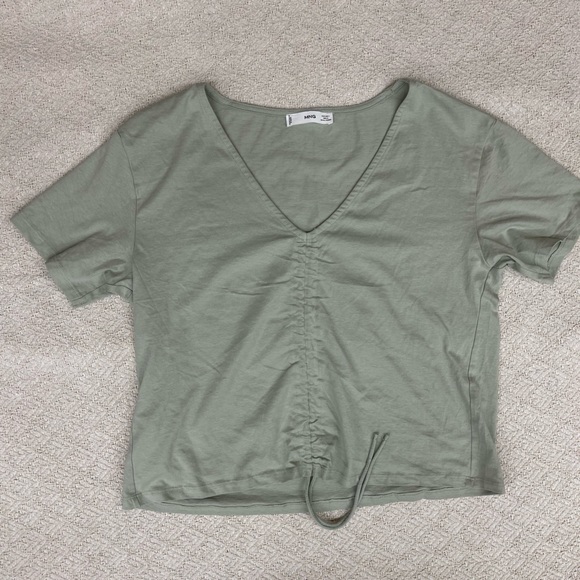 NWOT Mango Front Cinch Top - Picture 1 of 5